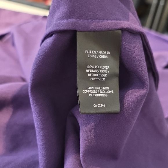 Icône par Simons Purple Wrap Shirt Dress Long Sleeve Tie Waist XS - Picture 8 of 10